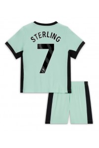 Chelsea Raheem Sterling #7 Jalkapallovaatteet Lasten Kolmas peliasu 2023-24 Lyhythihainen (+ Lyhyet housut)